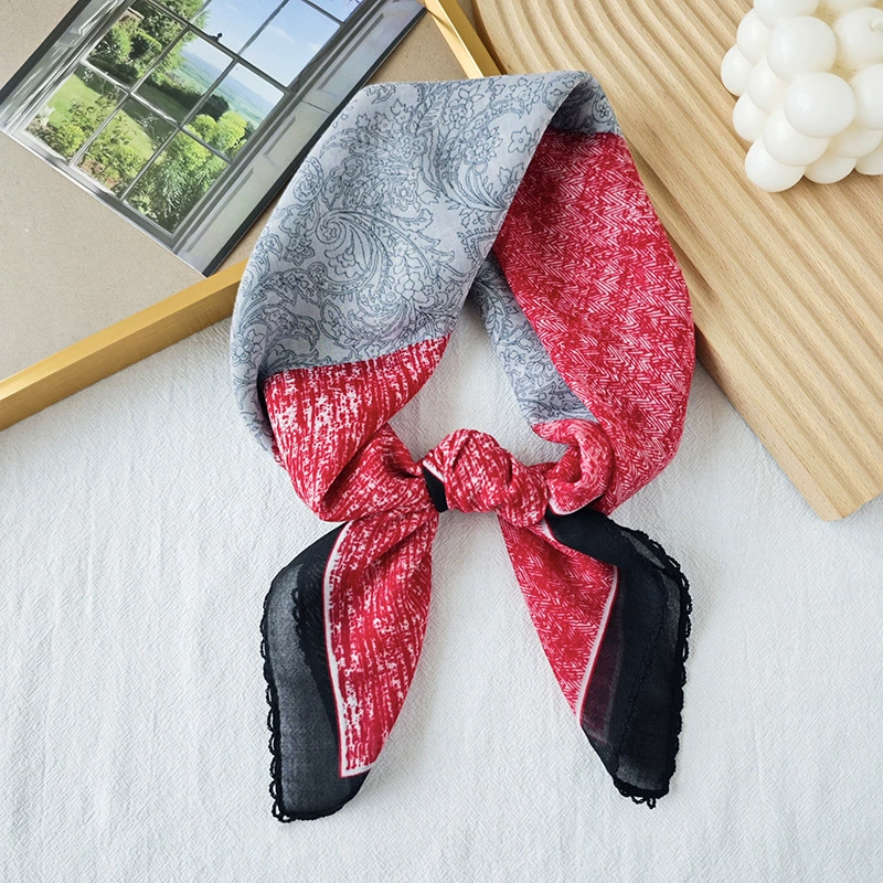 Color Block Print Square Scarf view 3