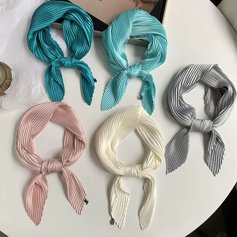 Solid Crinkle Diamond Scarf view 3