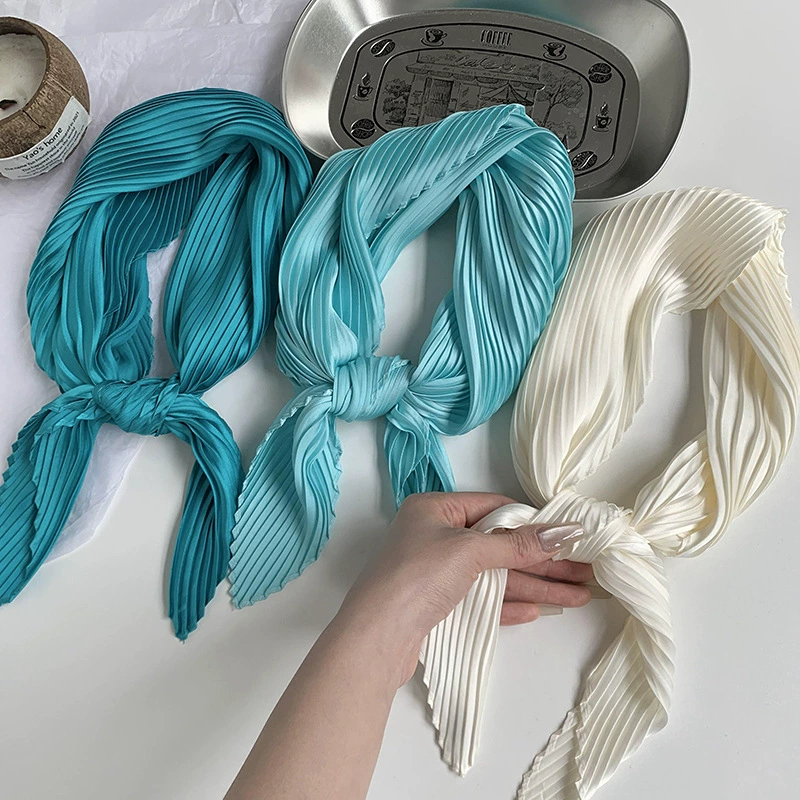 Solid Crinkle Diamond Scarf view 4