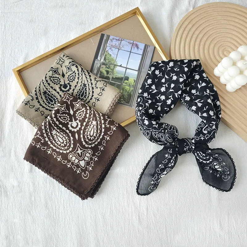 Paisley Print Square Scarf