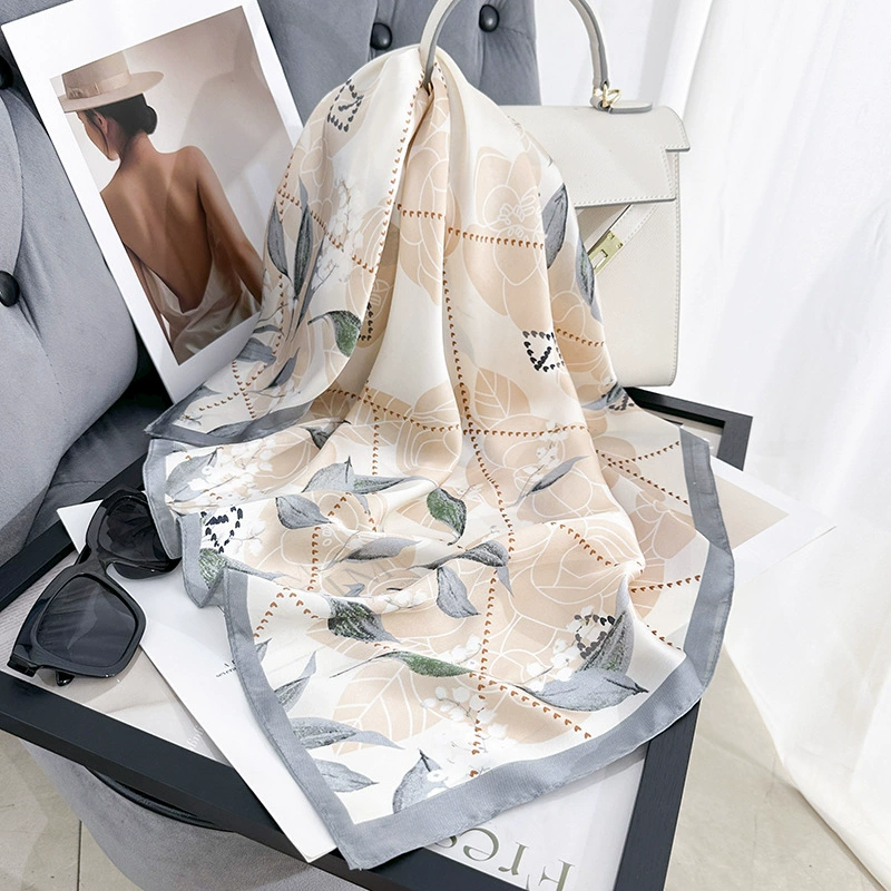 Floral Print Square Scarf