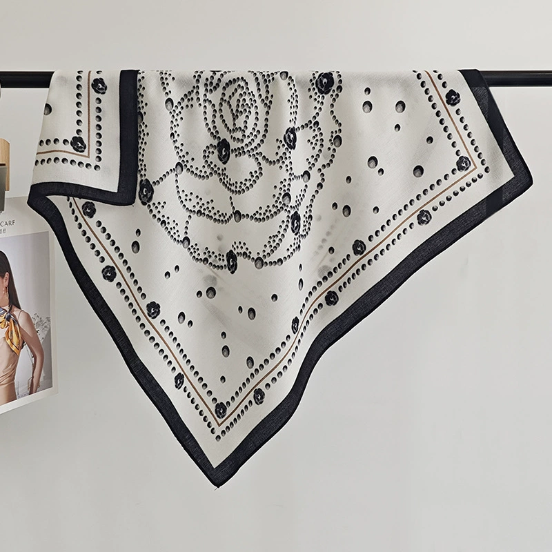 Retro Print Square Scarf