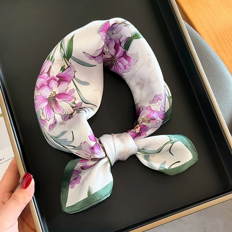 Mulberry Silk Floral Square Scarf view 2