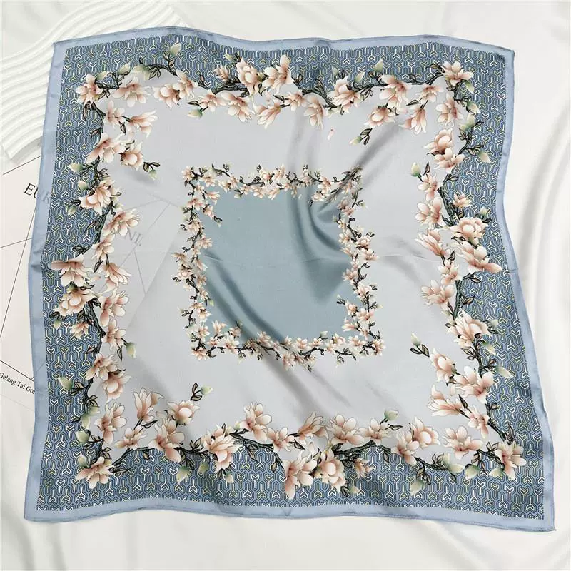 Mulberry Silk Floral Square Scarf view 4