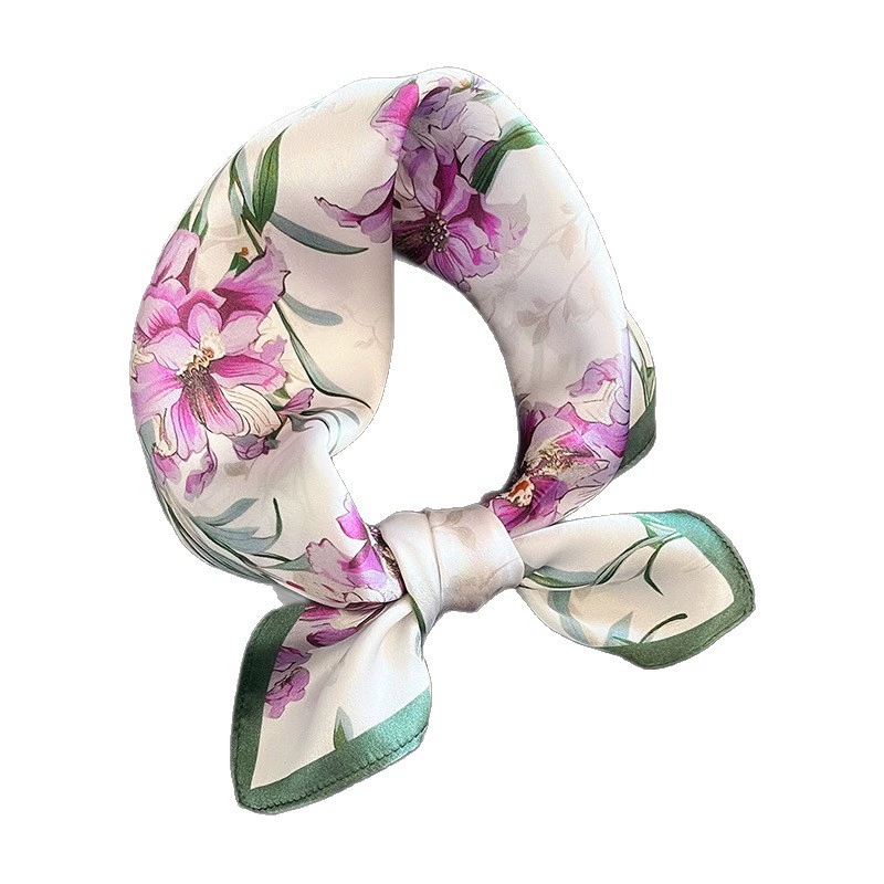 Mulberry Silk Floral Square Scarf view 5