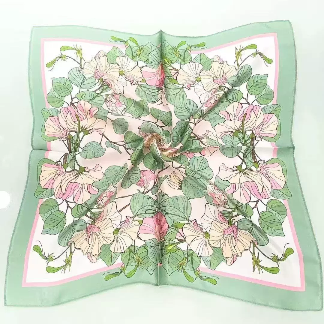 Mulberry Silk Floral Square Scarf view 6