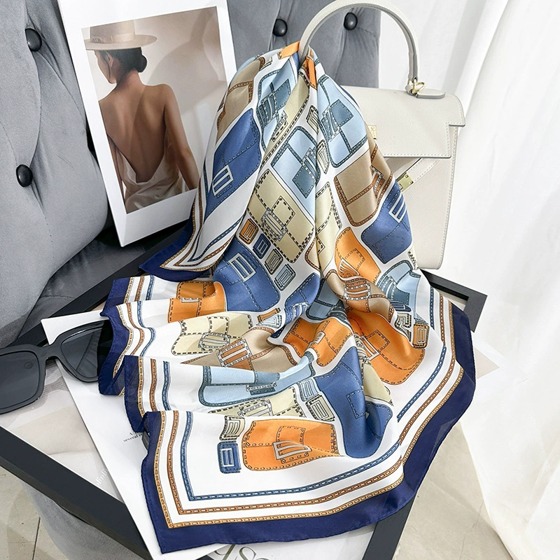 Color Block Print Square Scarf