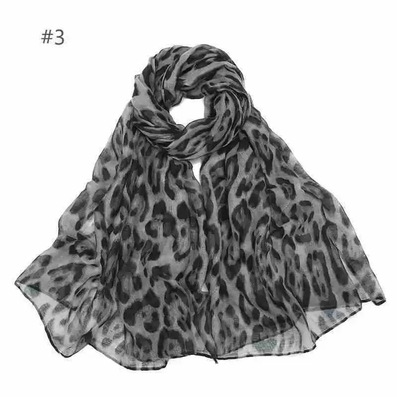 Leopard Print Long Scarf for Women view 6
