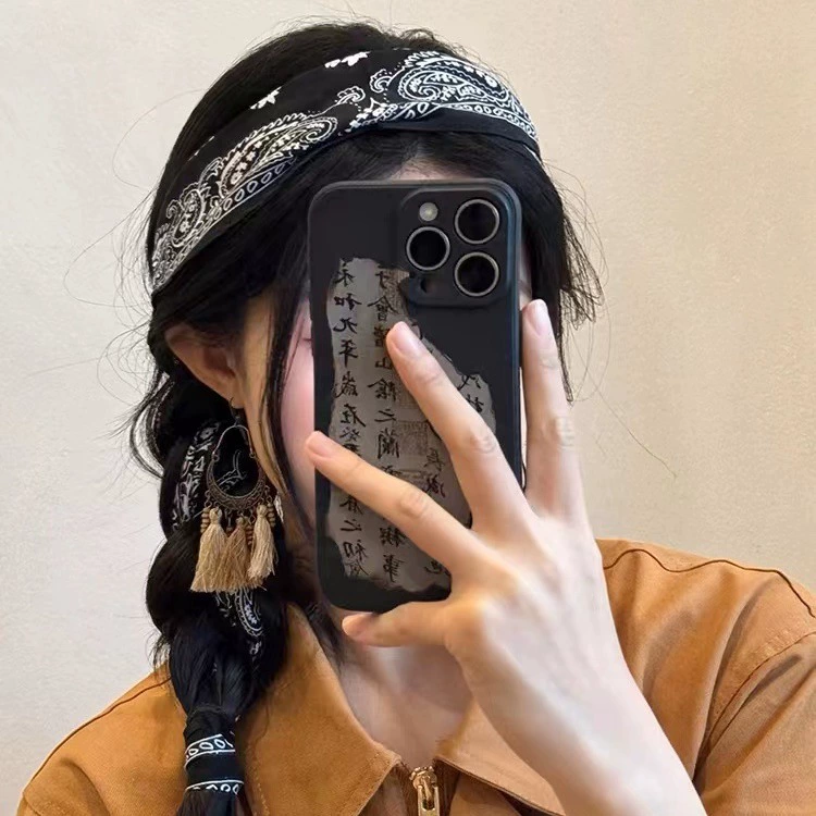Paisley Print Head Scarf for Women view 3