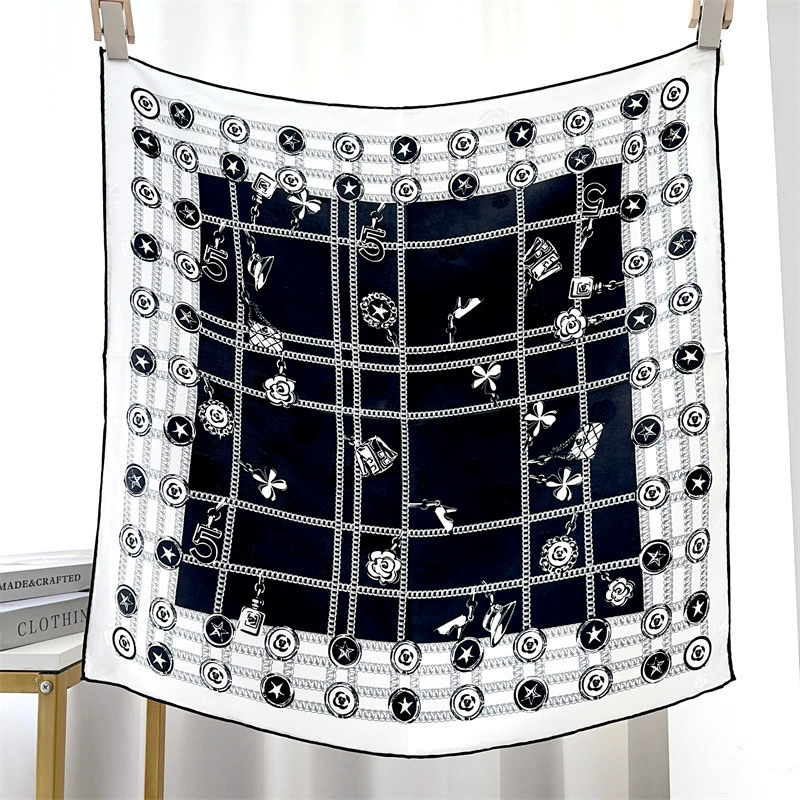 Mulberry Silk Jacquard Rose Scarf view 2