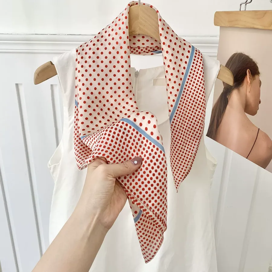 Polka Dot Square Scarf
