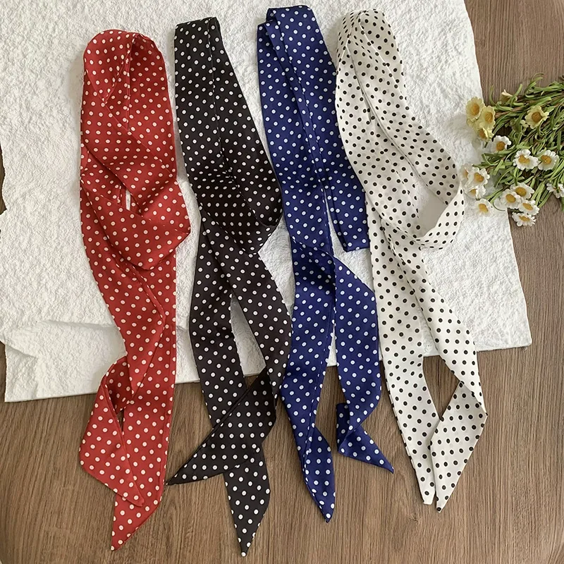 Polka Dot Narrow Scarf