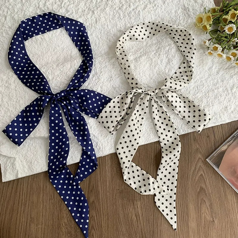 Polka Dot Narrow Scarf view 4