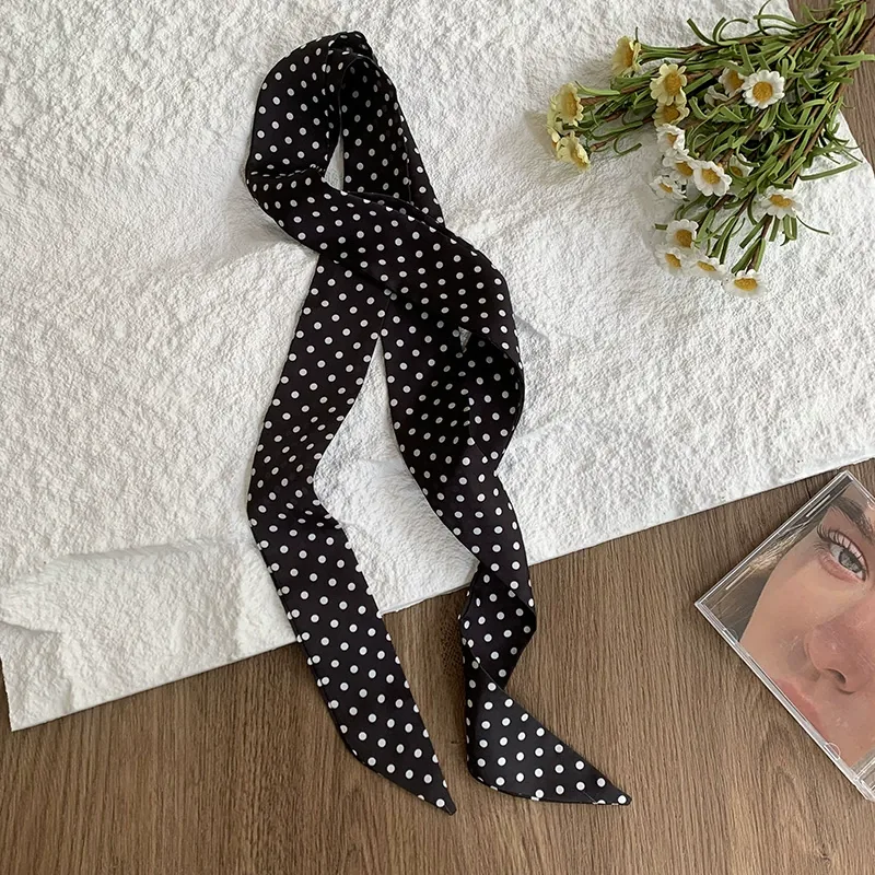 Polka Dot Narrow Scarf view 8