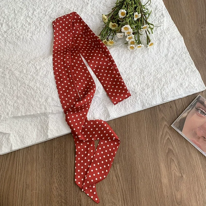 Polka Dot Narrow Scarf view 9