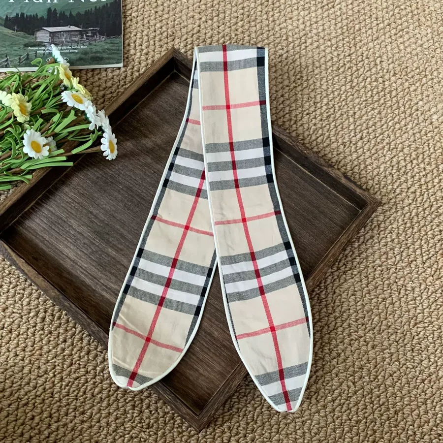 Plaid Cotton Long Scarf view 8