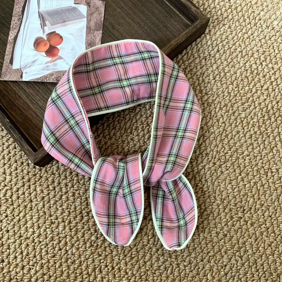 Plaid Cotton Long Scarf view 12