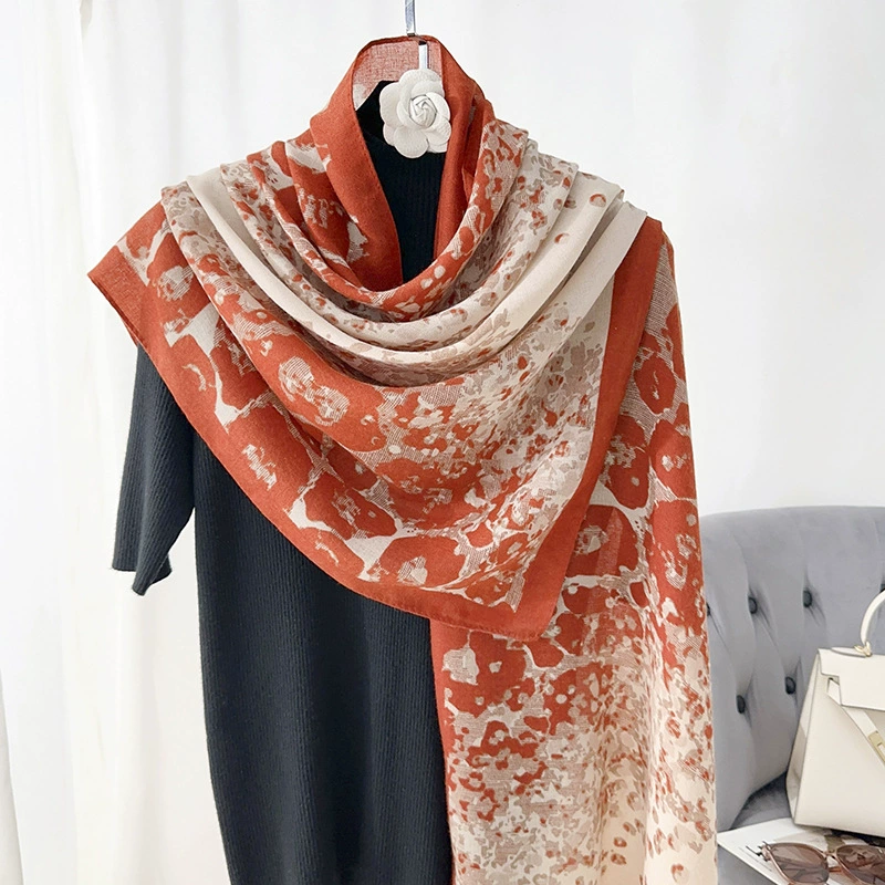 Cotton Linen Print Shawl view 2