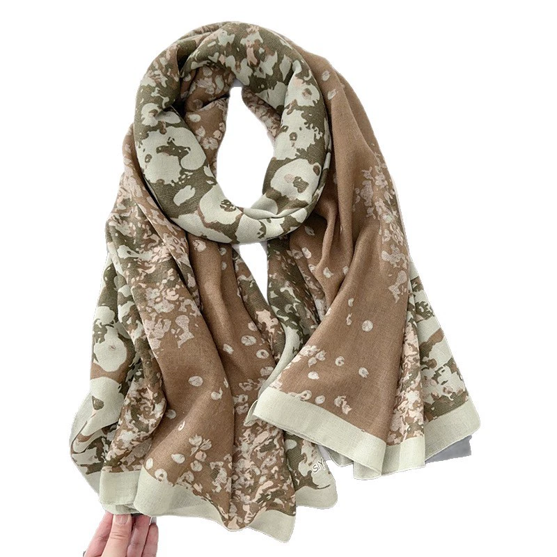 Cotton Linen Print Shawl view 5