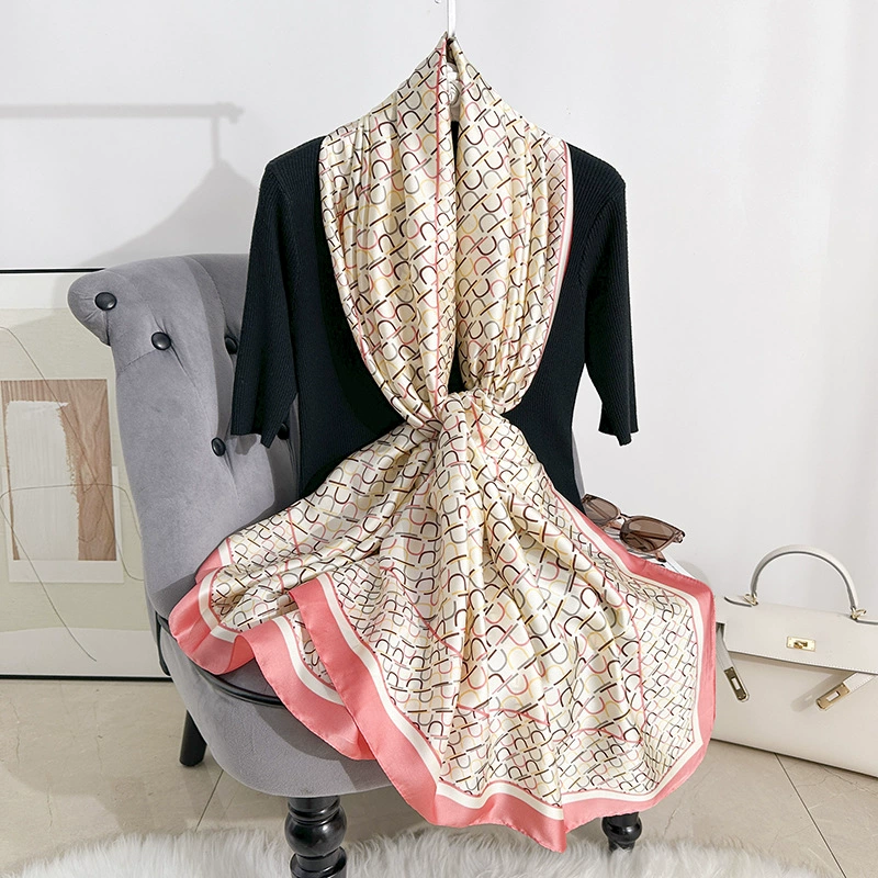 Floral Print Satin Shawl