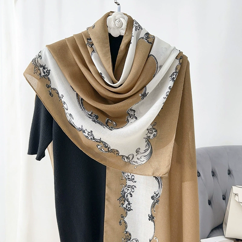 Cotton Linen Print Shawl view 2