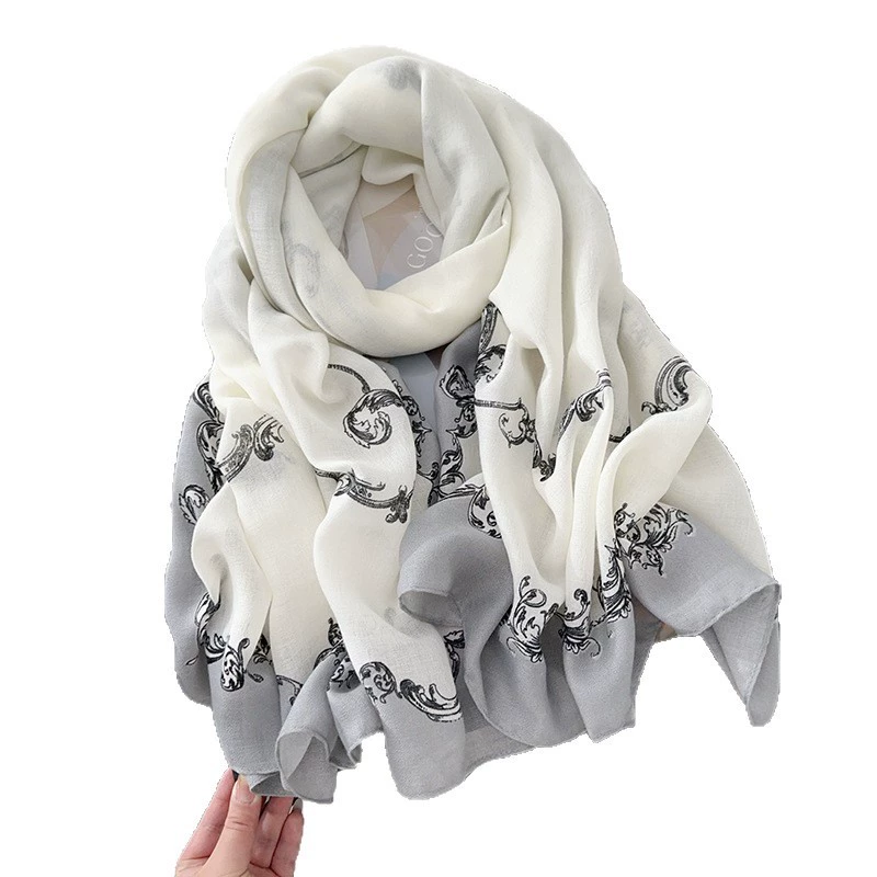 Cotton Linen Print Shawl view 5