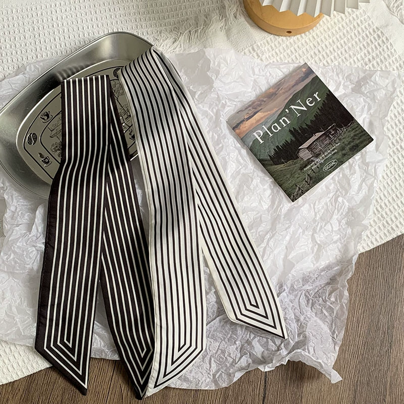 Striped Long Scarf view 4