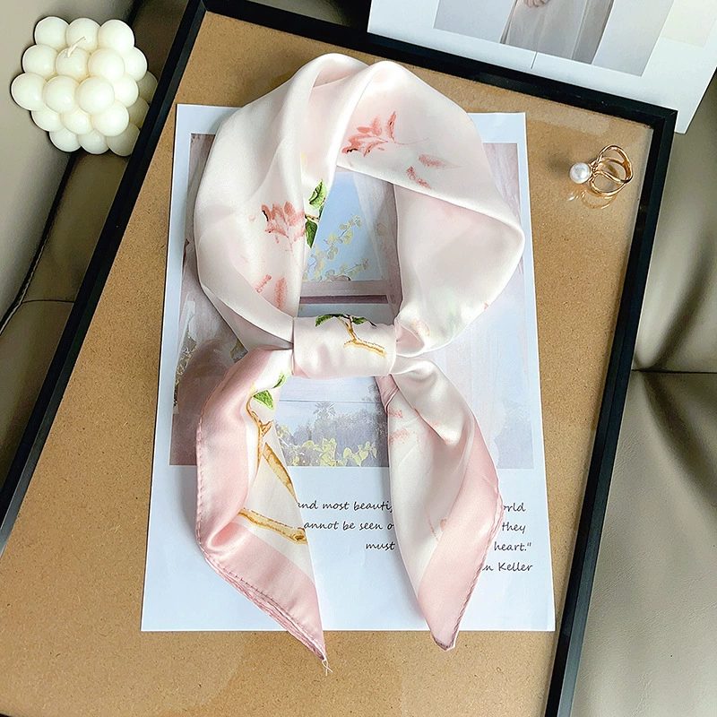 Floral Print Small Square Scarf