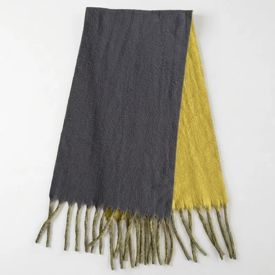 Polyester Solid Scarf with Fringe view 6