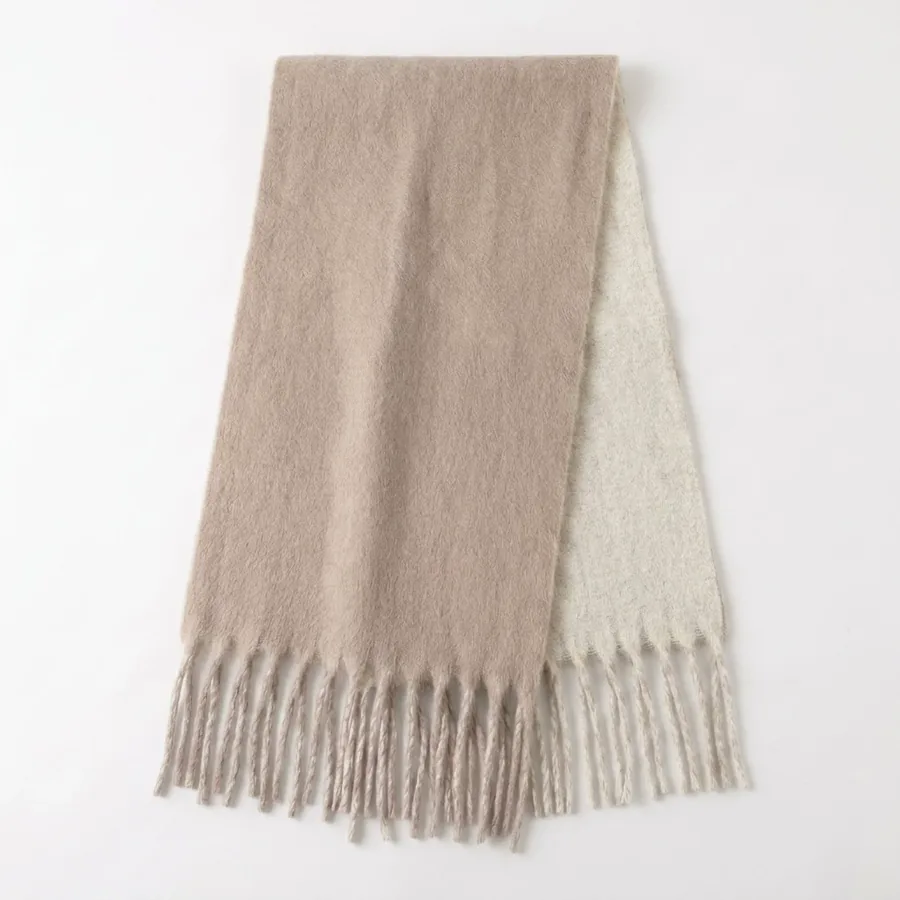 Polyester Solid Scarf with Fringe view 7
