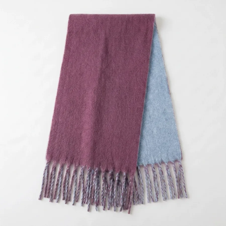Polyester Solid Scarf with Fringe view 9