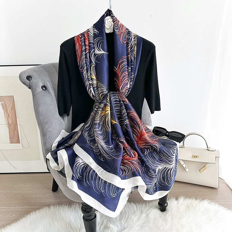 Satin Print Long Scarf view 2