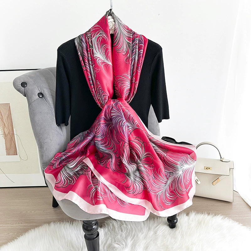 Satin Print Long Scarf view 3
