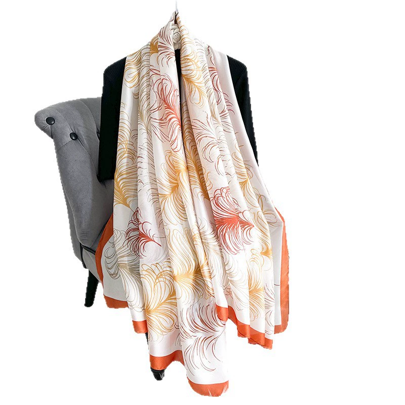 Satin Print Long Scarf view 5