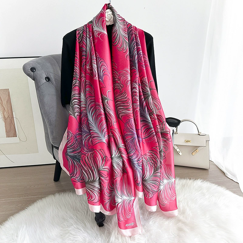 Satin Print Long Scarf view 7