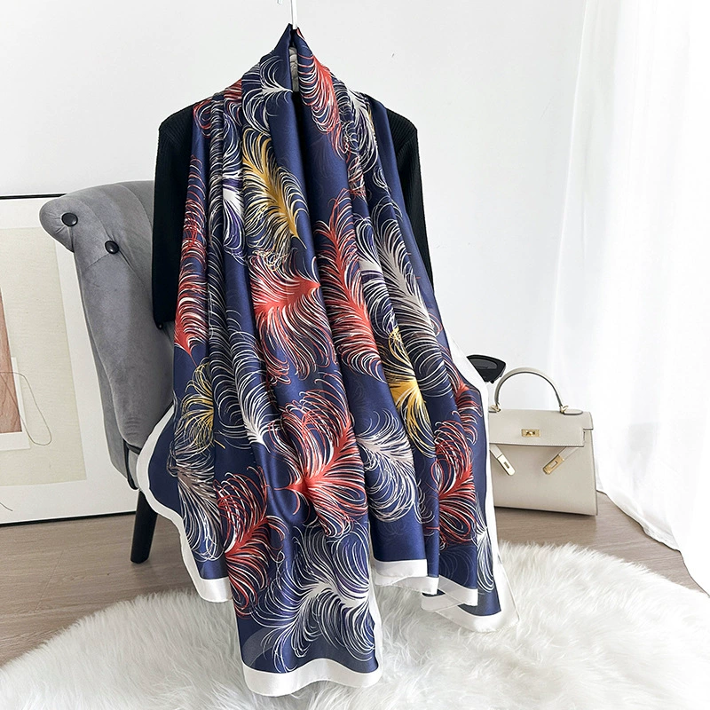 Satin Print Long Scarf view 8