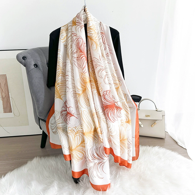 Satin Print Long Scarf view 9