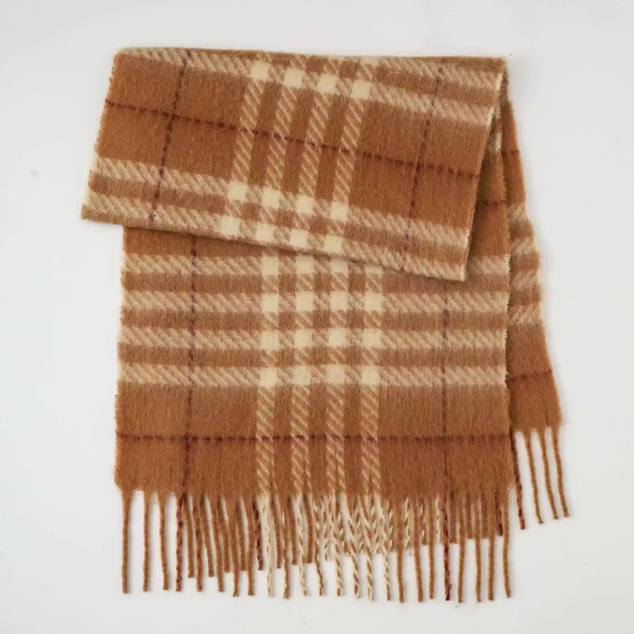 Polyester Mohair Scarf with Fringe view 6