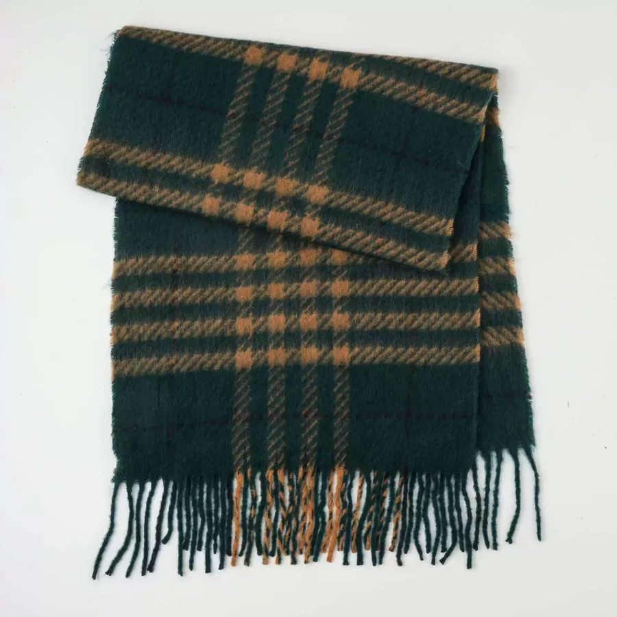 Polyester Mohair Scarf with Fringe view 7