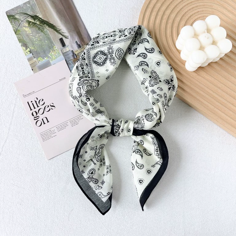 Paisley Cotton Silk Square Scarf