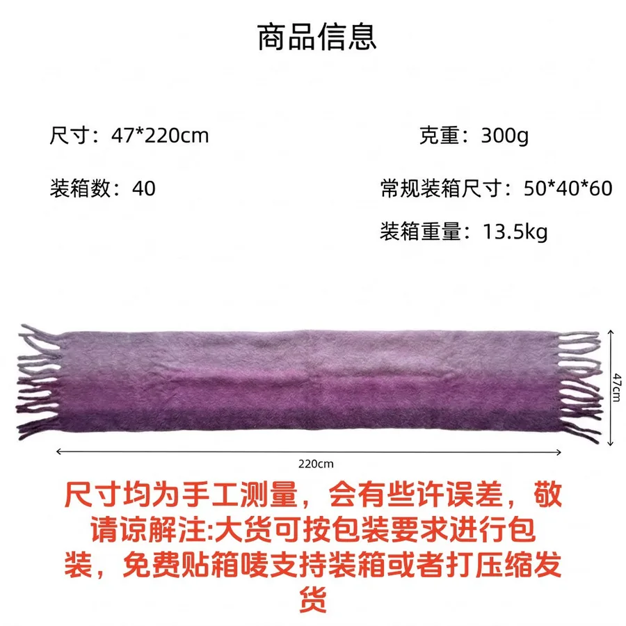 Yarn-Dyed Striped Fringe Scarf view 5
