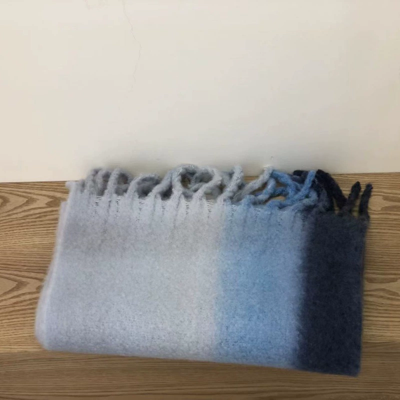 Yarn-Dyed Striped Fringe Scarf view 6