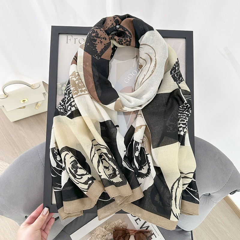 Camellia Print Shawl