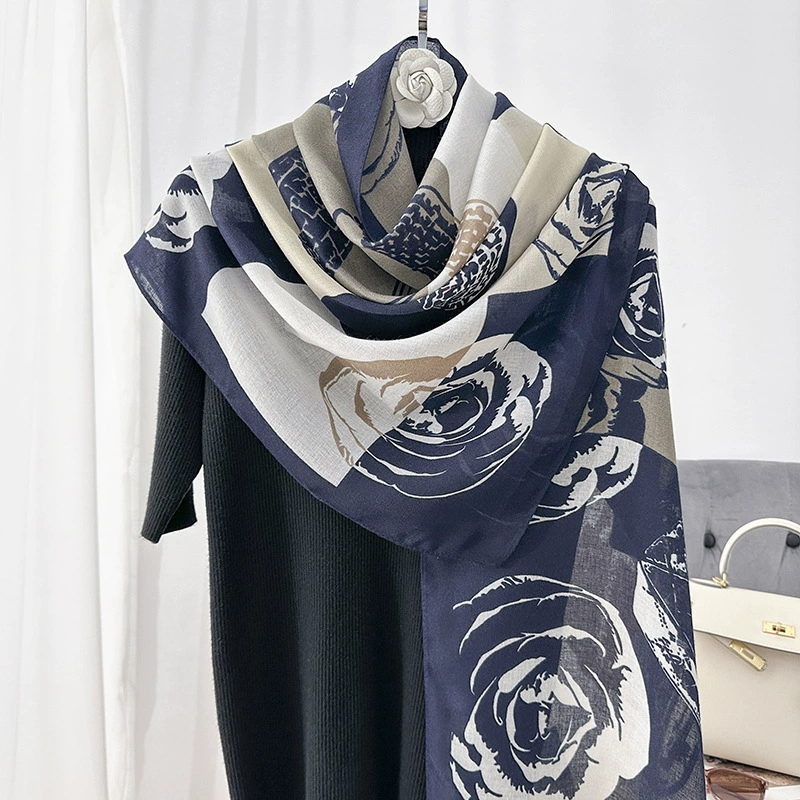 Camellia Print Shawl view 3