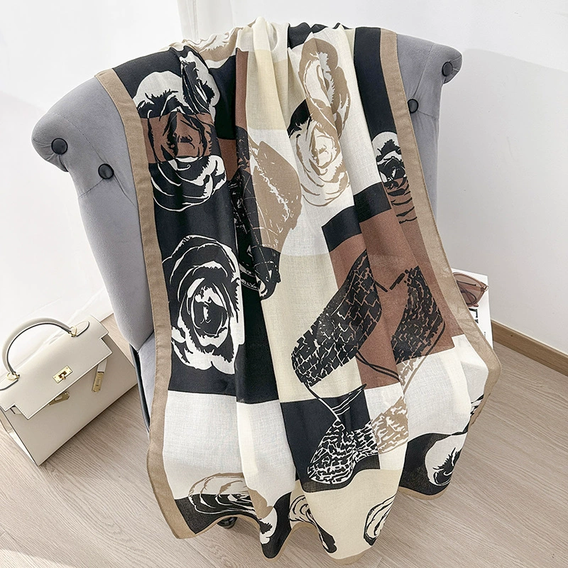 Camellia Print Shawl view 8