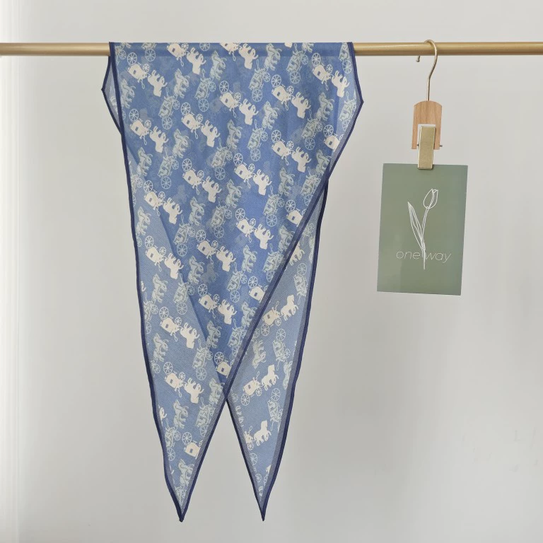 Carriage Print Diamond Scarf