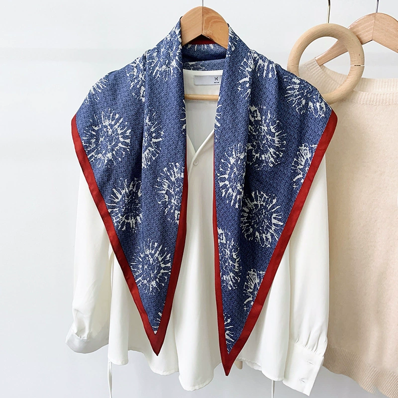 Denim Print Triangle Scarf