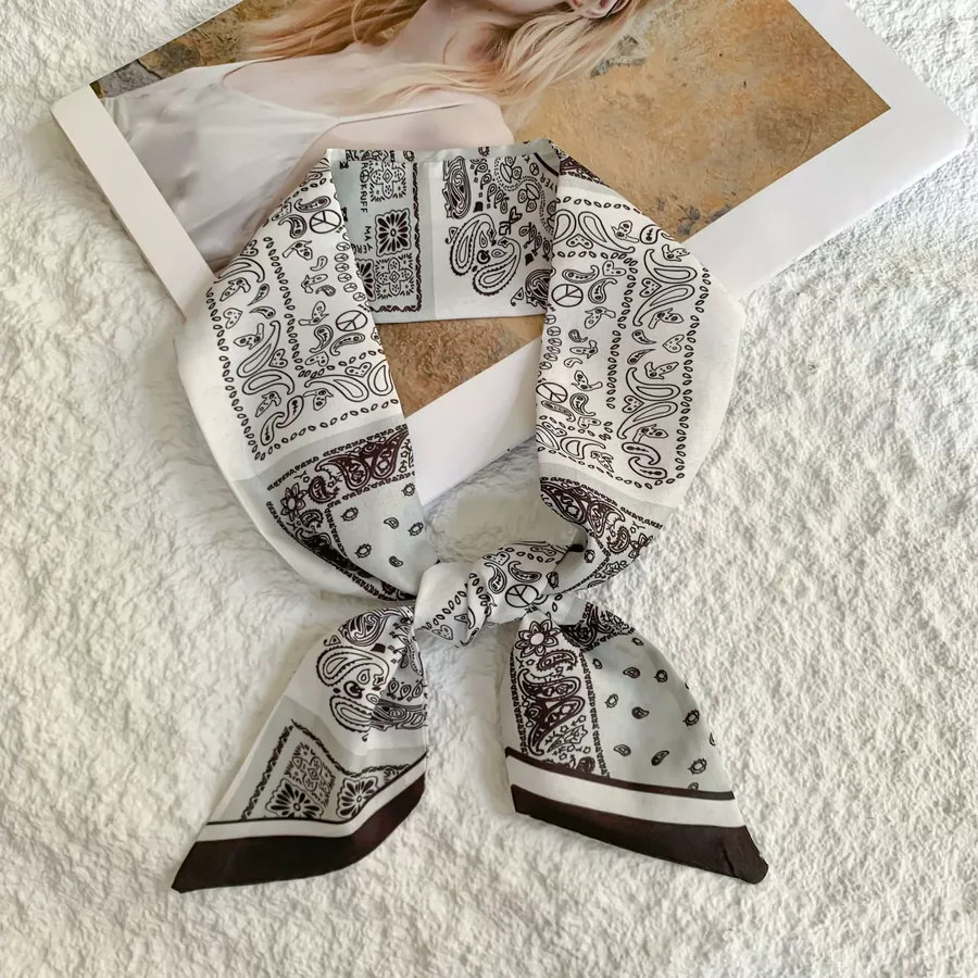 Long Silk Twilly Scarf view 6