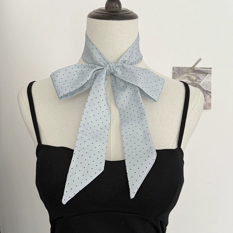 Polka Dot Long Silk Twilly view 2