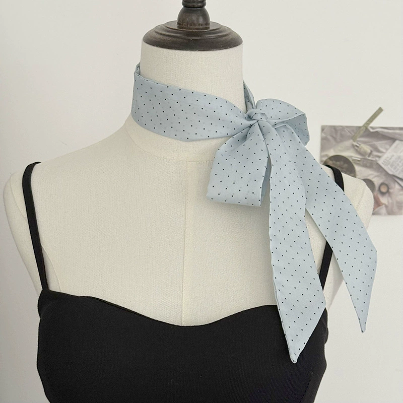 Polka Dot Long Silk Twilly view 3